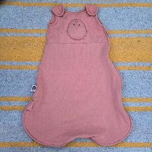 Nested Bean Rose Pink Sleeveless Zen Sleep Sack with Chick Embroidery